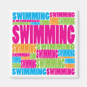 Bunte Schwimmen Magnet