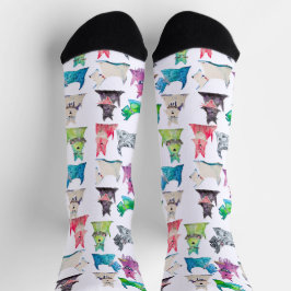 Bunte Scottie-Socken Socken