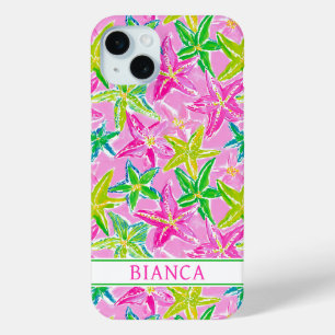 Bunte Seesterne mit Monogramm Case-Mate iPhone Hülle