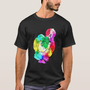Bunte Silkie-Hühner-Fan-Tierkunst T-Shirt