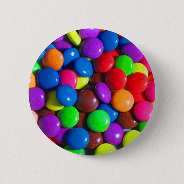 Bunte Smarties-Knöpfe Button (Vorderseite)