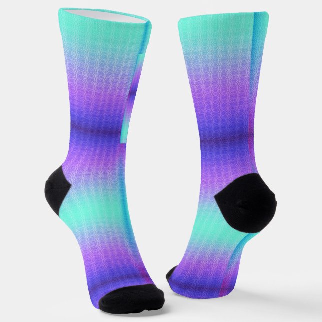 Bunte Socken mit einem Farbverlaufsmuster (Gewinkelt)