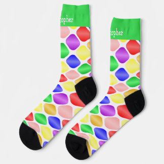 Bunte Socken mit ovalem Design