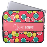 Bunte Sommer-Polka-Punkte personalisiert