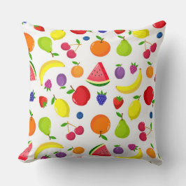 Bunte Sommerfrucht- und Beeren-Kissen Kissen