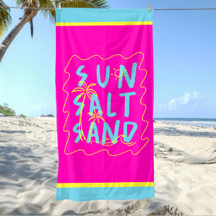Bunte Sonne Sand Salz Strandtuch