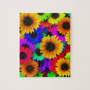 Bunte Sonnenblumen Puzzle