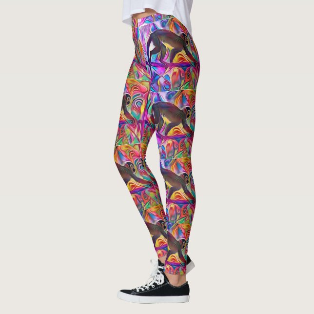 Bunte Spinnen-Affe-Kunst-Leggings Leggings (Links)