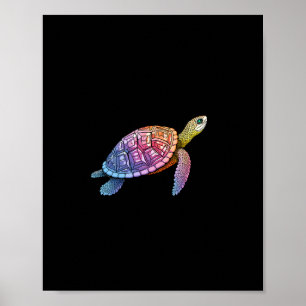Bunte Spritzige Östliche Dosenschildkröte (3) Poster