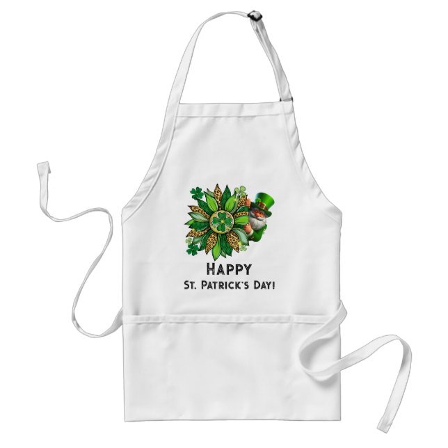 Bunte St. Patrick's mit Peeking Leprechaun Schürze (Vorne)