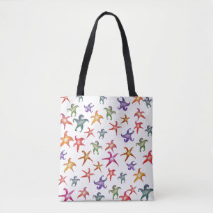 Bunte Starfishes, Seesterne Kunst-Tasche