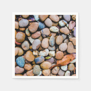 Bunte Stein-Felsen-Kiesel Serviette
