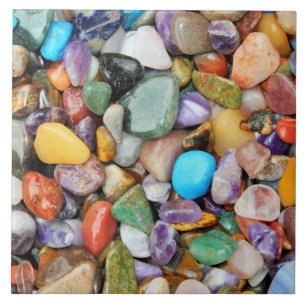 Bunte Steine, Kiesel, Felsen Fliese