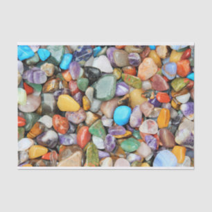 Bunte Steine, Kiesel, Felsen Seidenpapier