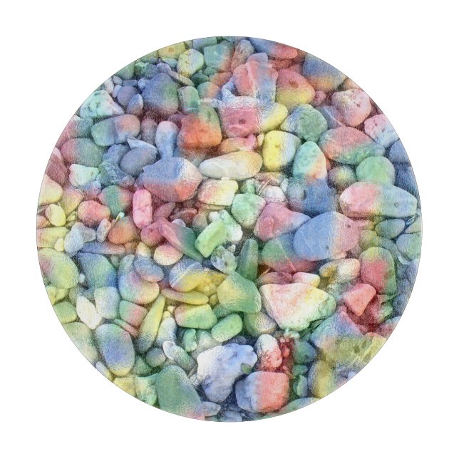 Bunte Steine Schneidebrett (Vorderseite)