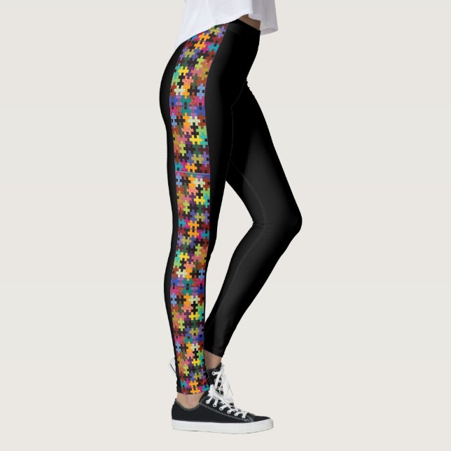 Bunte Steppdecken-Muster-Leggings Leggings (Rechts)