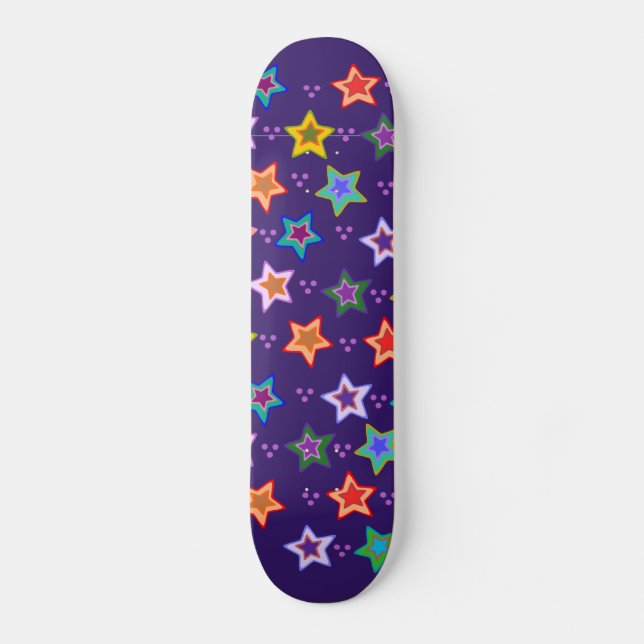 Bunte Sternchen-Vereinbarung Skateboard (Vorderseite)