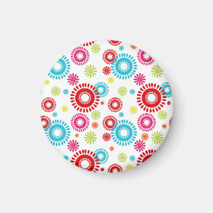 Bunte Sterne kühne Brandstiche Magnet