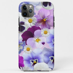 Bunte Stiefmütterchen- und Gänseblümchen-Blumen Case-Mate iPhone Hülle