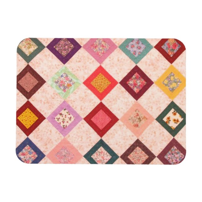 Bunte Stoffmuster Magnet (Horizontal)