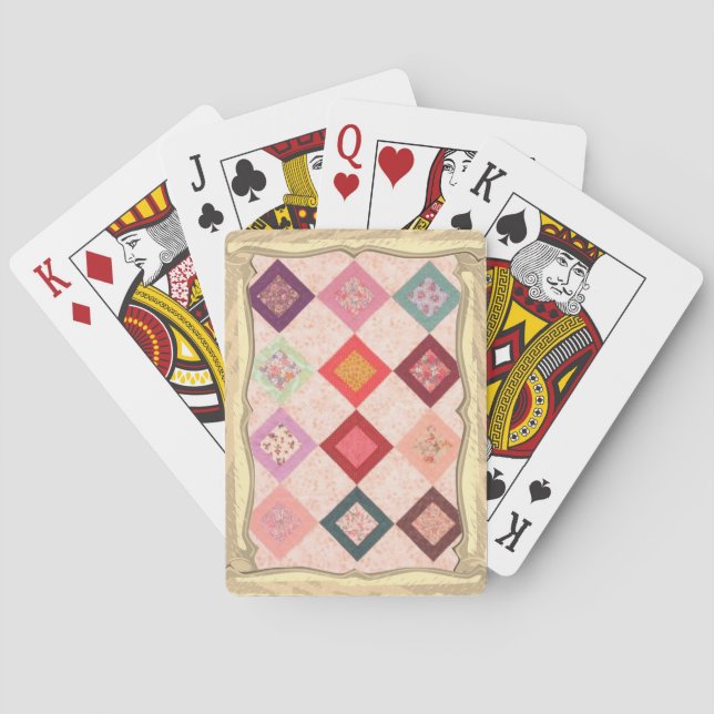 Bunte Stoffmuster Spielkarten (Rückseite)
