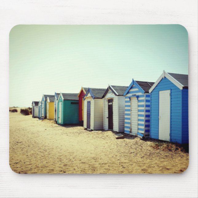 Bunte Strand-Hütten in The Sun Mousepad (Vorne)