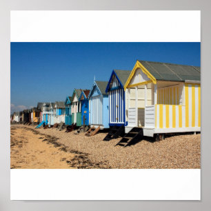 Bunte Strand-Hütten Poster