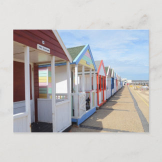 Bunte Strand-Hütten Postkarte