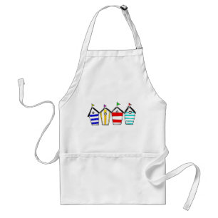 Bunte Strandhütte-Illustration Schürze