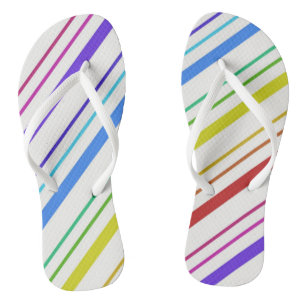 Bunte Strandletscher Streifenmuster Flip Flops