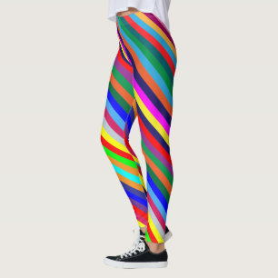 Bunte Streifen-Leggings Leggings