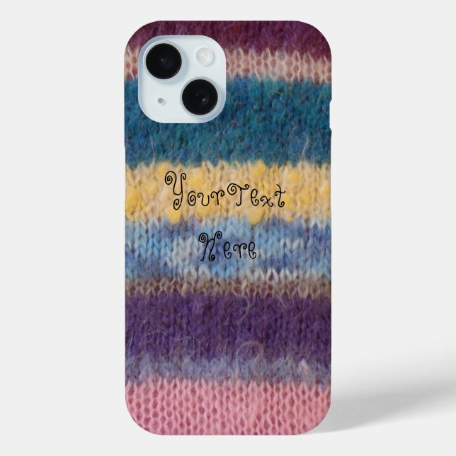 bunte Strickstreifen Vintages Design Case-Mate iPhone Hülle (Rückseite)