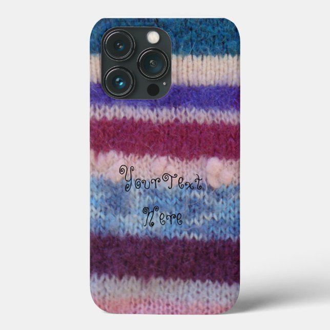 bunte Strickstreifen Vintages Design Case-Mate iPhone Hülle (Rückseite)
