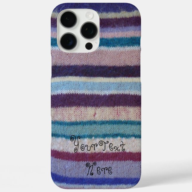 bunte Strickstreifen Vintages Design Case-Mate iPhone Hülle (Rückseite)