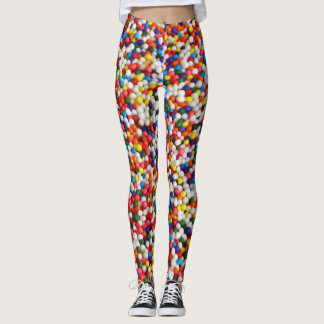 Bunte Süßigkeit besprühen Bälle Leggings