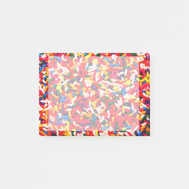 Bunte Süßigkeit besprüht Post-it Klebezettel (Vorderseite)