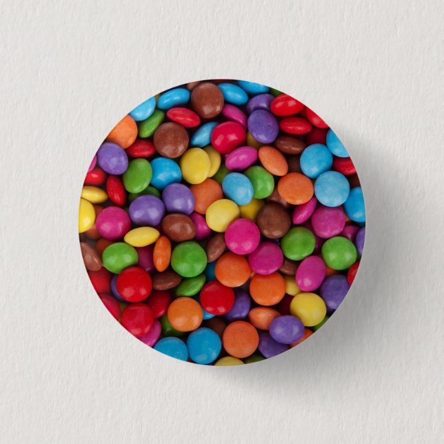 Bunte Süßigkeiten Button (Vorderseite)