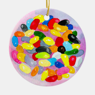 Bunte Süßigkeiten-Jelly-Lutscher Keramik Ornament