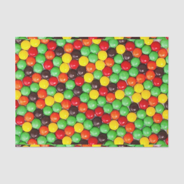 Bunte Süßigkeiten Seidenpapier (Vorderseite)