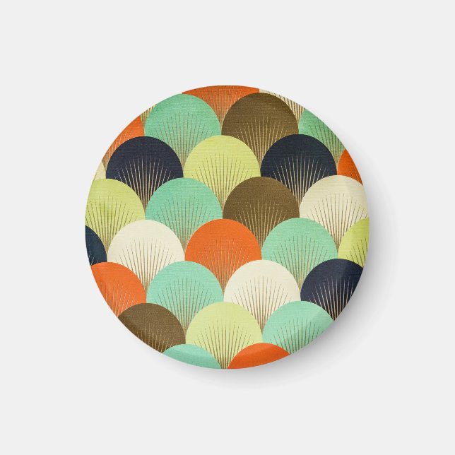 Bunte Tapete: künstlerisches Design. Magnet (Vorne)