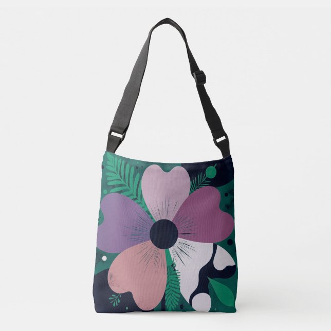 Bunte Tasche mit Blumenmuster – Cute Modern Flo (Vorderseite)