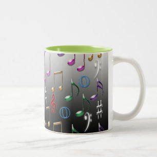 Bunte Tasse der musikalischen Anmerkungen