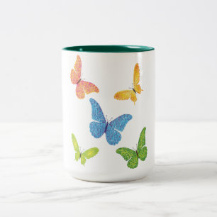bunte Tasse Schmetterlinge