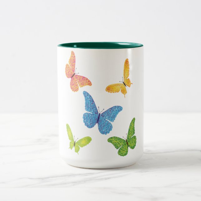 bunte Tasse Schmetterlinge (Mittel)
