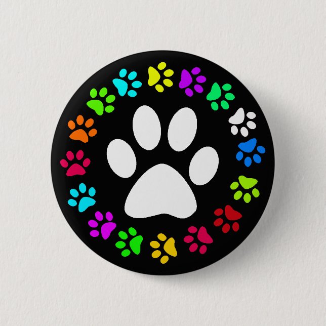 BUNTE TATZEN-DRUCKE BUTTON (Vorderseite)