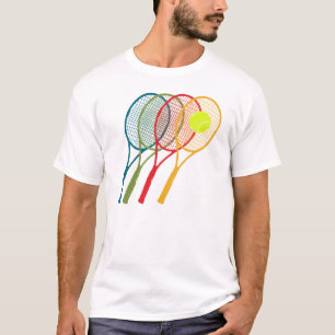 bunte Tennisschläger T-Shirt