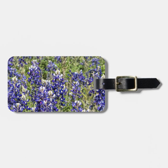 Bunte TexasBluebonnets - Lupinus texensis Gepäckanhänger (Vorderseite horizontal)