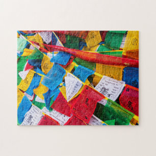 Bunte tibetische Gebetsflaggen - Tibet Puzzle