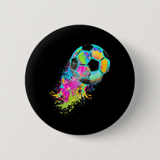 Bunte Tie Dye Fußball Ll  Button