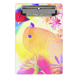 Bunte Tie-Dye Vögel Mini Klemmbrett